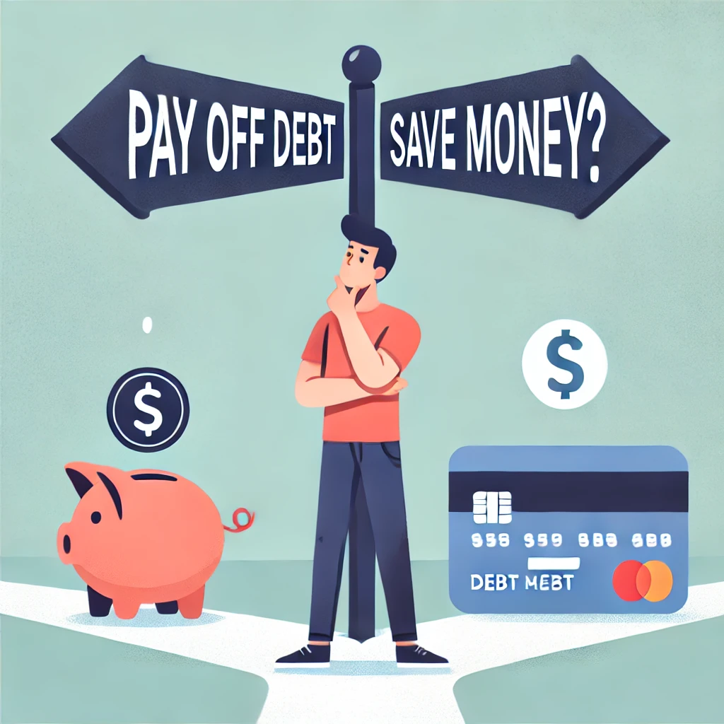 Should You Pay Off Debt or Save Money First Featured image